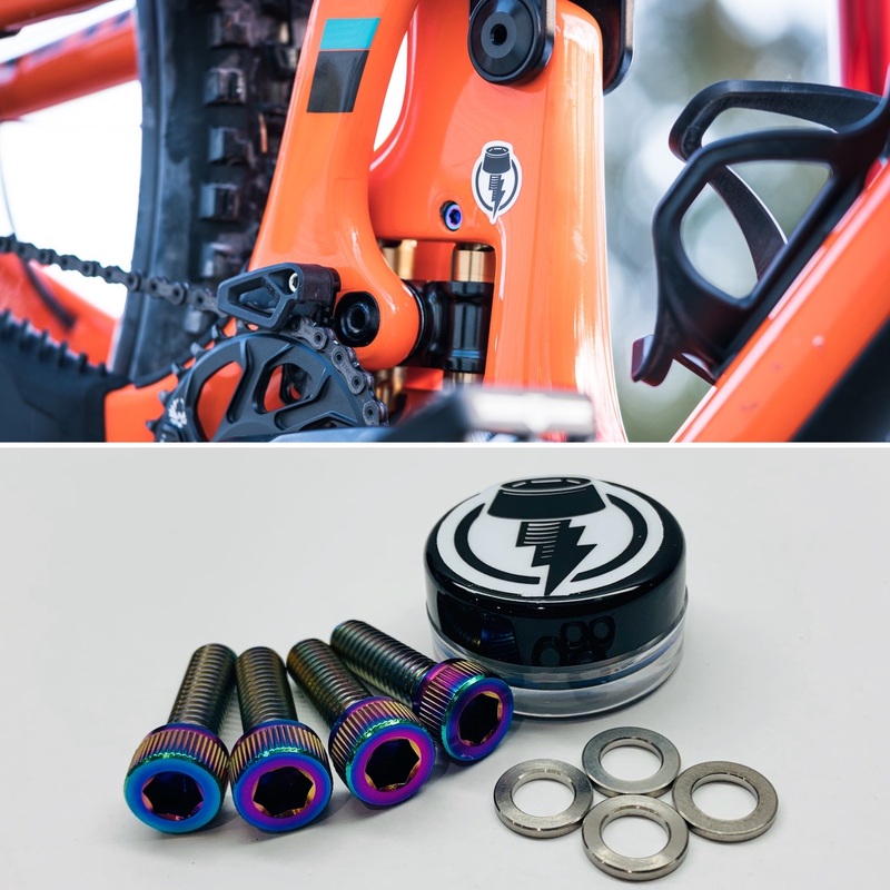 Yeti Switch Infinity Titanium Bolt and Washer Kit Rainbow Oil Slick