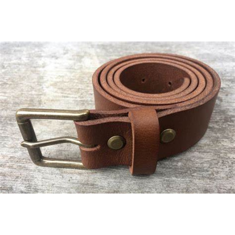 Belt full grain 4 stich brown 40mm
