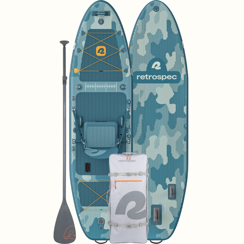 June Nano Kids Inflatable Fishing Paddle Board Kayak Hybrid 9’6″ River Rock