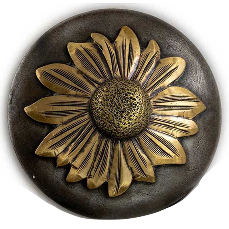 Brass Sunflower Concho