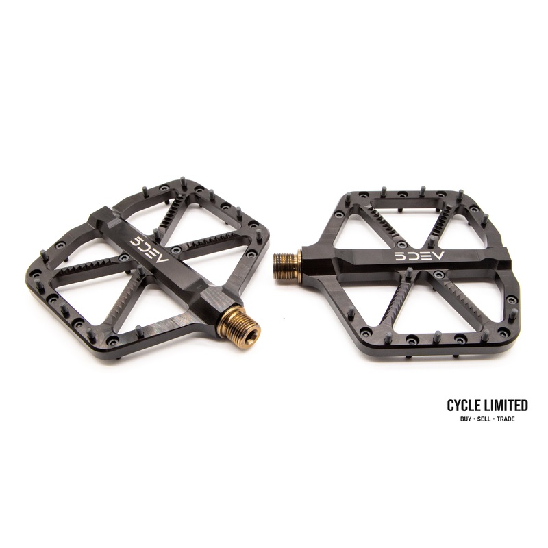 5DEV Trail/Enduro Flat Pedals Black 341g