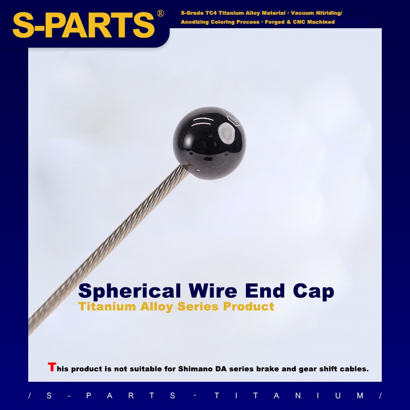 S-PARTS Bicycle Titanium Spherical Cable Cover Gold