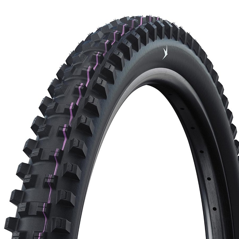 Schwalbe Shredda Front Tire – 29 x 2.50 Tubeless Folding BLK Evolution Line Gravity Pro Addix Ultra Soft Radial E-50