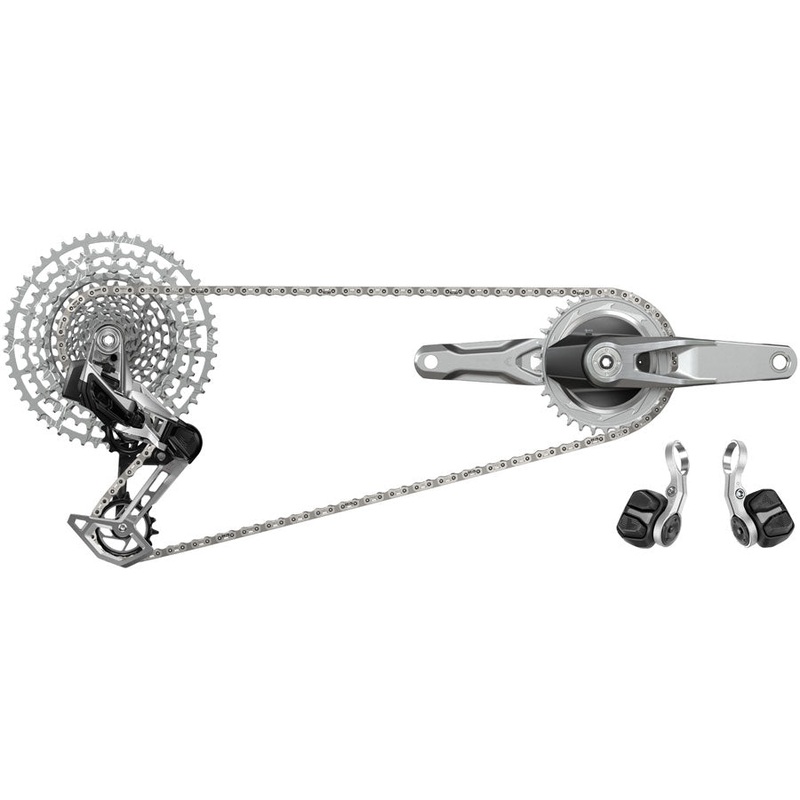 SRAM 1987 Eagle Transmission Power Meter Groupset – 170mm, 32 and 34t Chainrings, POD Controllers, 10-52t Cassette, Rear