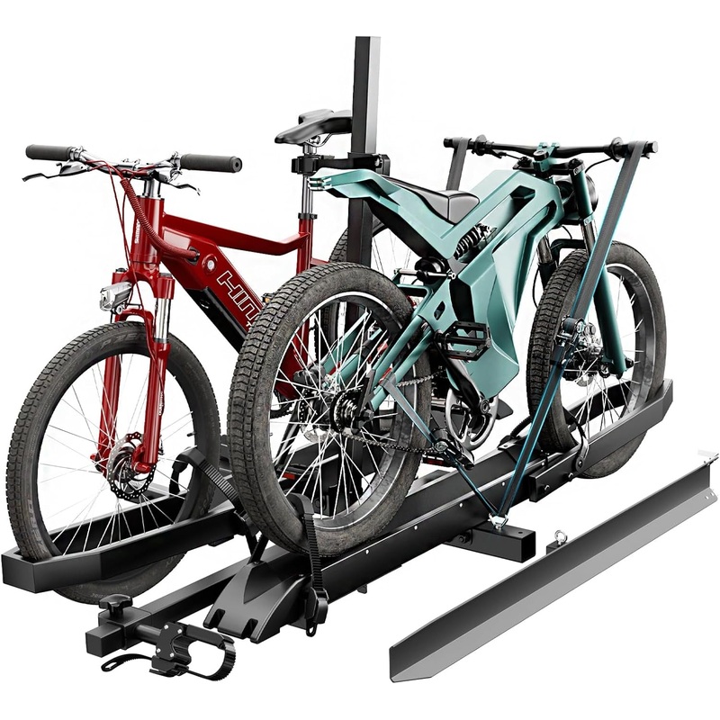 Tripper-oem Ebike Rack with Ramp for Tow Hitch,300Lbs Load Capacity Heavy Duty