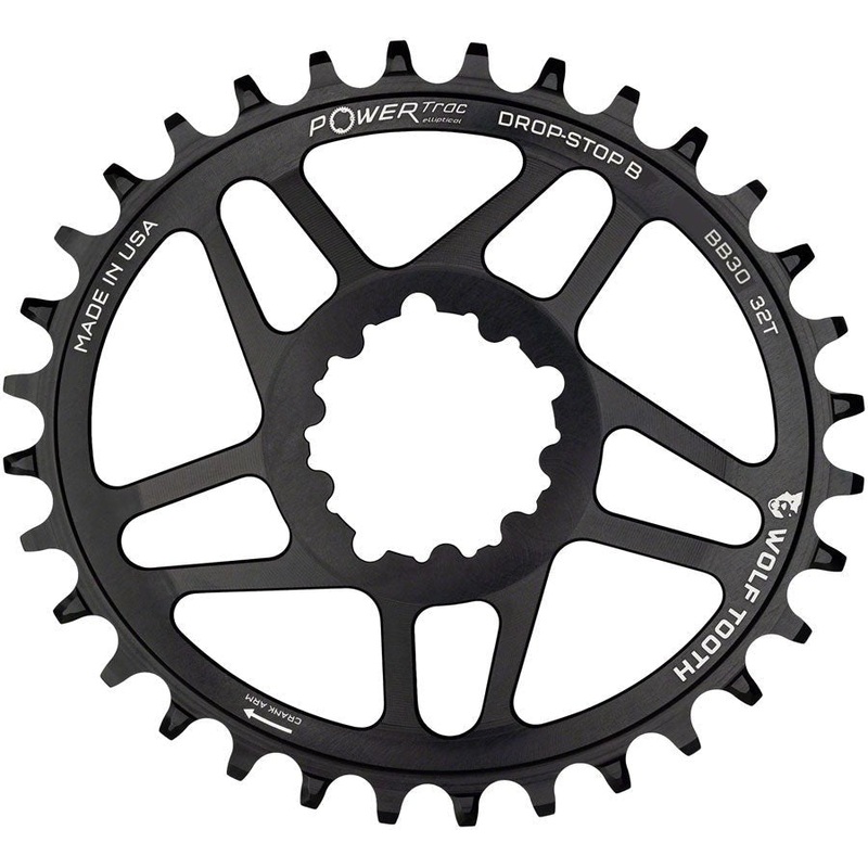 Wolf Tooth Elliptical Chainring – Drop-Stop B – SRAM 3-Bolt Direct Mount – 0mm Offset – 32t