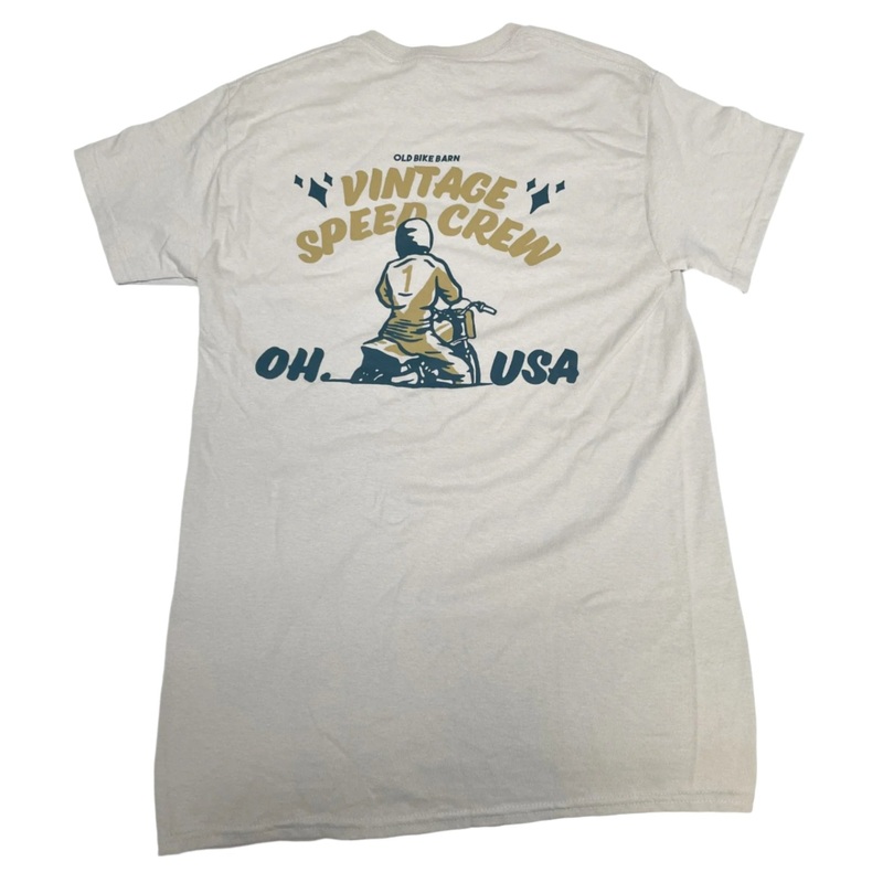 Flat Track Speed Crew T-Shirt Ivory