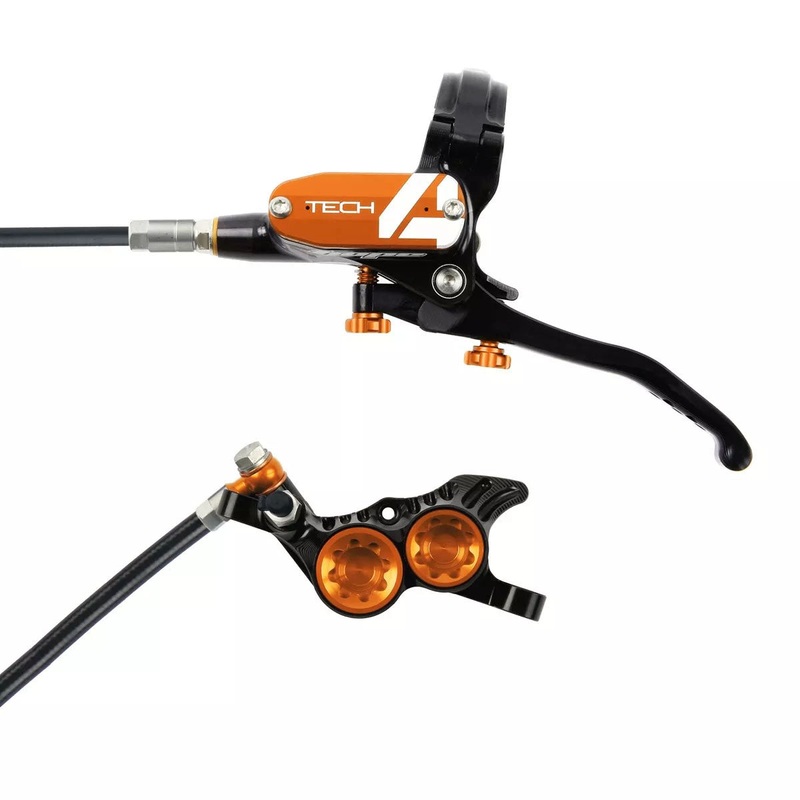 Tech 4 V4 Disc Brake and Lever Set – Front Hydraulic Post Mount Orange