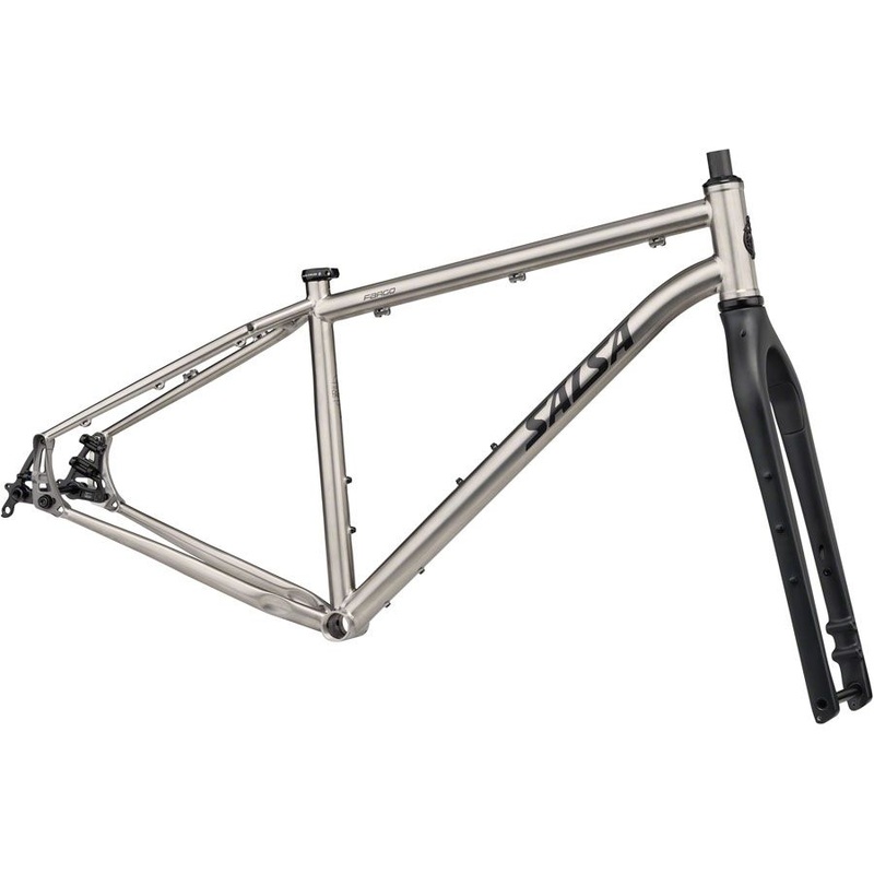 Salsa Fargo Ti Frameset – 29, Titanium, Raw, Large Raw Titanium