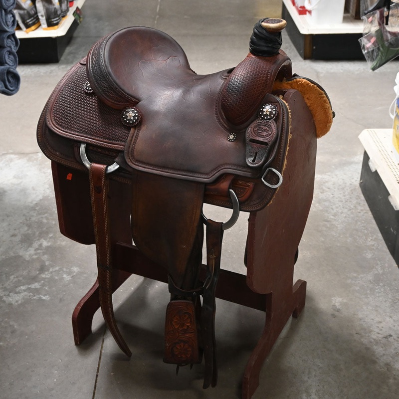 14″ USED PATRICK SMITH TEAM ROPING SADDLE