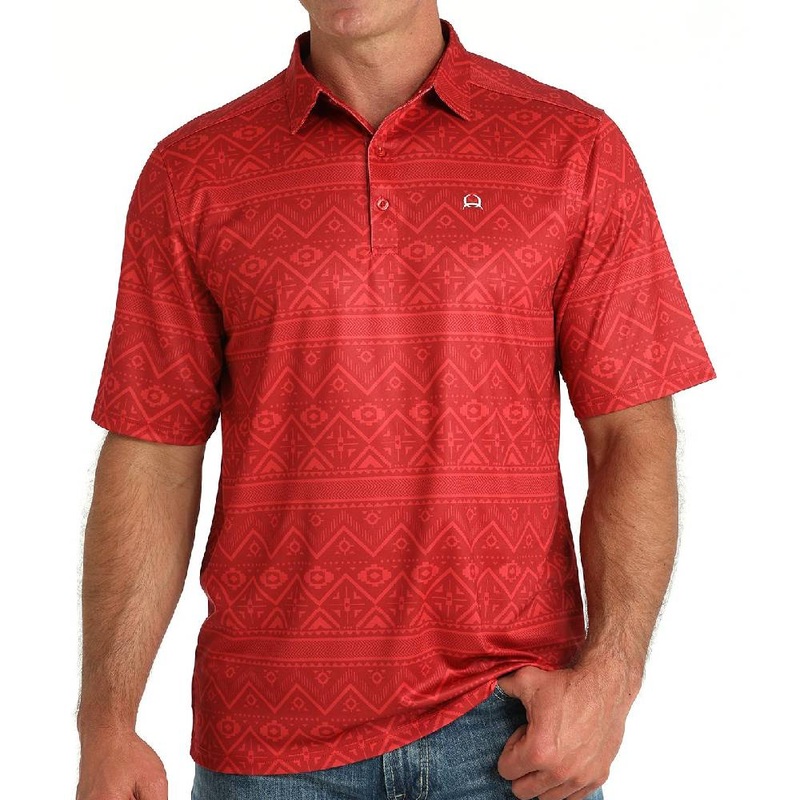 Cinch Men’s Arenaflex Aztec Polo Shirt