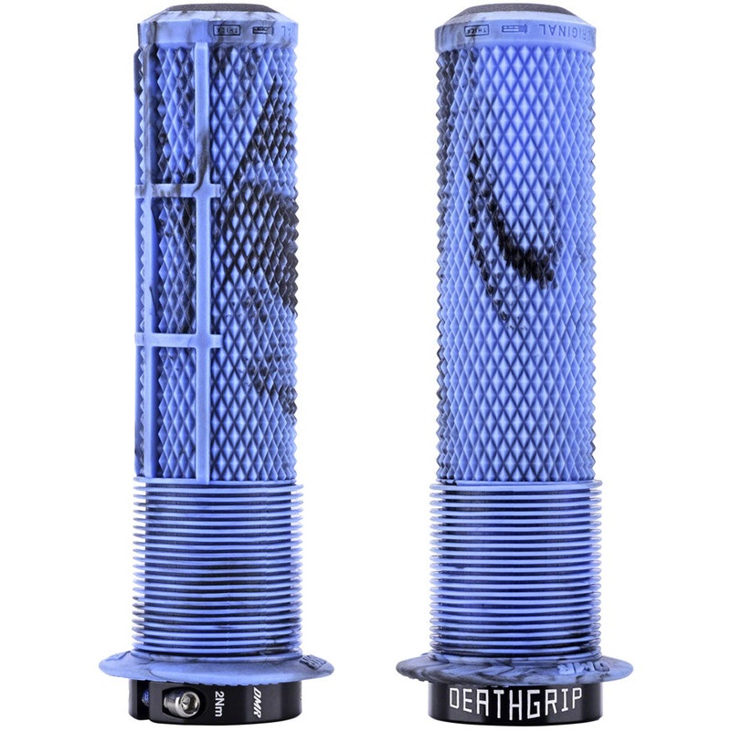 DMR DeathGrip 2 Flanged Grips – Thick, Lock-On, Blue Mable