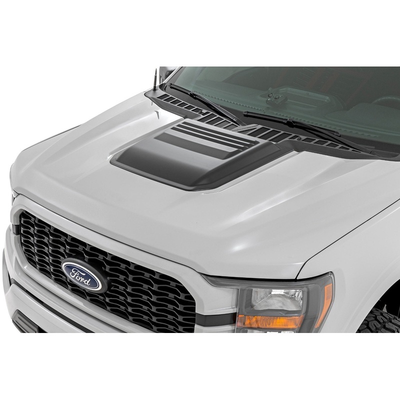 Rough Country | Hood Scoop | Gloss Black | Ford F-150 2WD/4WD (2021-2025) | HS30010-RCGB