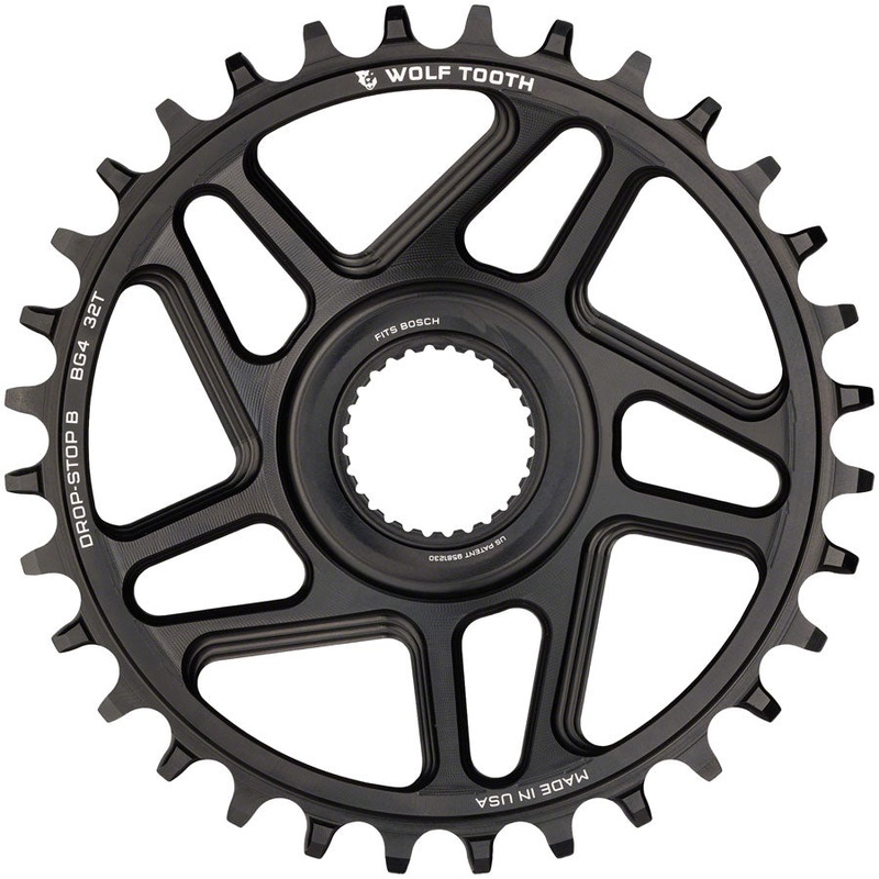 Wolf Tooth Bosch Gen 4 Direct Mount Chainring – Drop-Stop B 34T Black