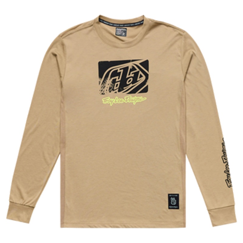 TLD Skyline Long Sleeve Ride Tee – L – Scrubbed Timber