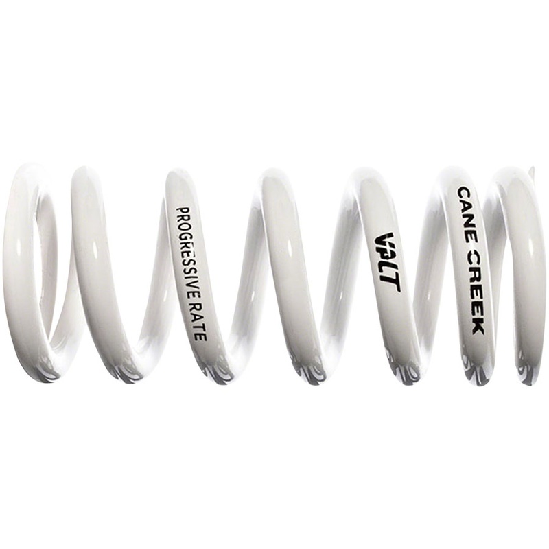 Cane Creek Progressive Rate VALT Lightweight Rear Shock Spring – 65mm x 550-670lbs, White