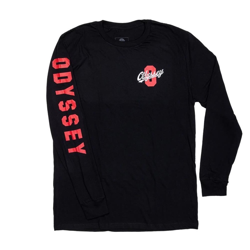 Odyssey Academy Long Sleeve T-shirt – Black with Red and White