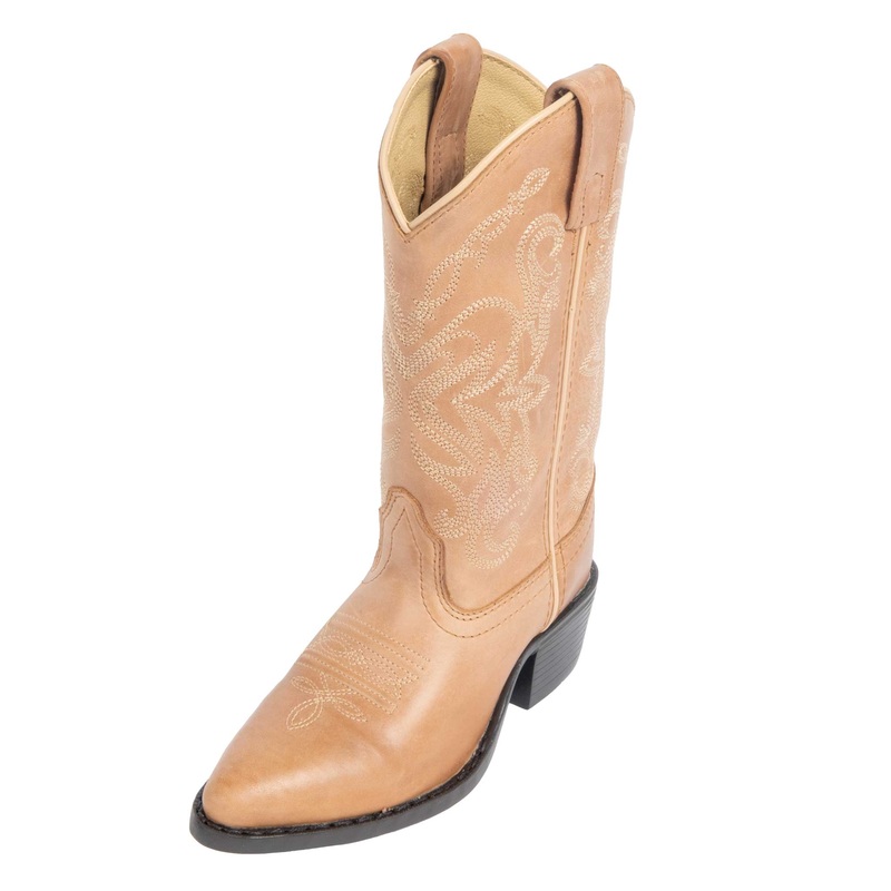 Smoky Mountain Youth Maddie Round Toe Bomber Tan Boot