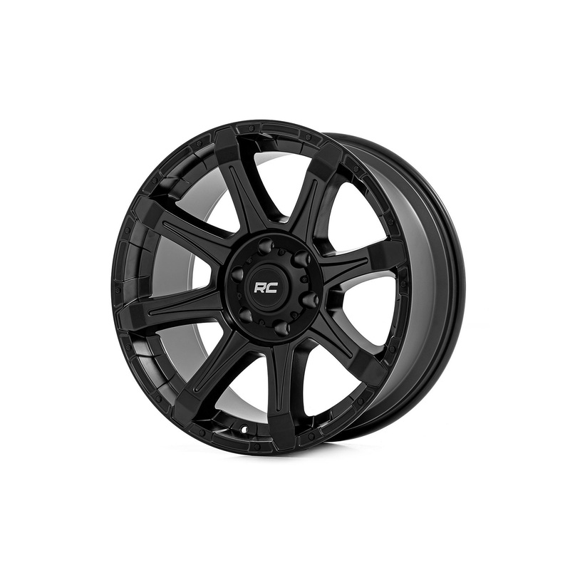 Rough Country | Rough Country 81 Series Wheel | One-Piece | Semi Gloss Black | 20×10 | 6×5.5 | -25mm | 81202412