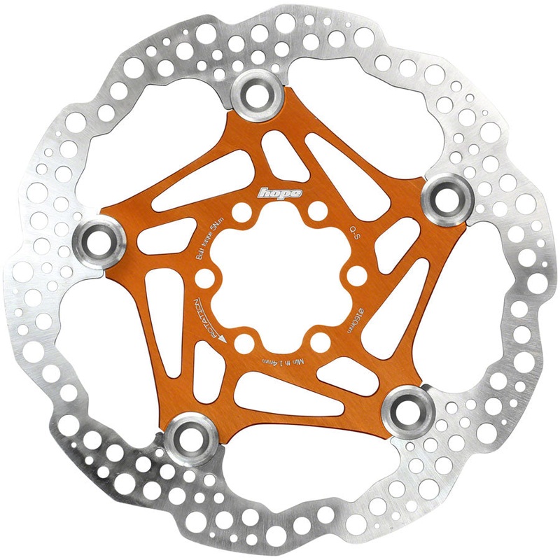 Hope Floating Disc Brake Rotor – 160mm 6-Bolt Orange