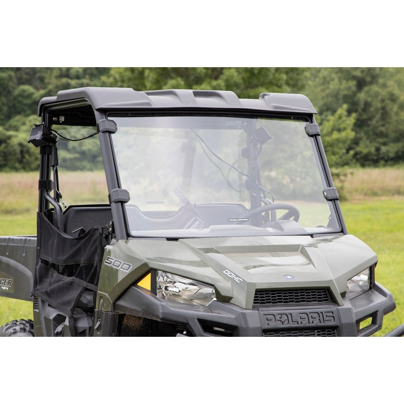 Rough Country | Full Windshield | Scratch Resistant | Mid Size | Polaris Ranger 500/Ranger 800 Mid-Size  | 98152010