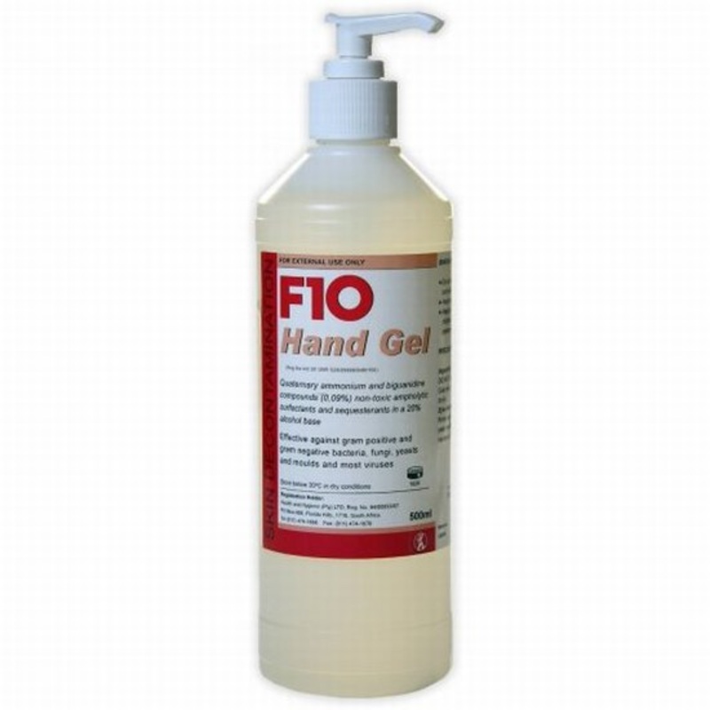 F10 hand gel antiseptic 500ml