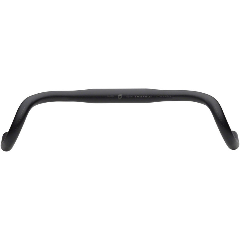 Salsa Cowchipper Drop Handlebar – 31.8mm Clamp 40cm Width Aluminum Black
