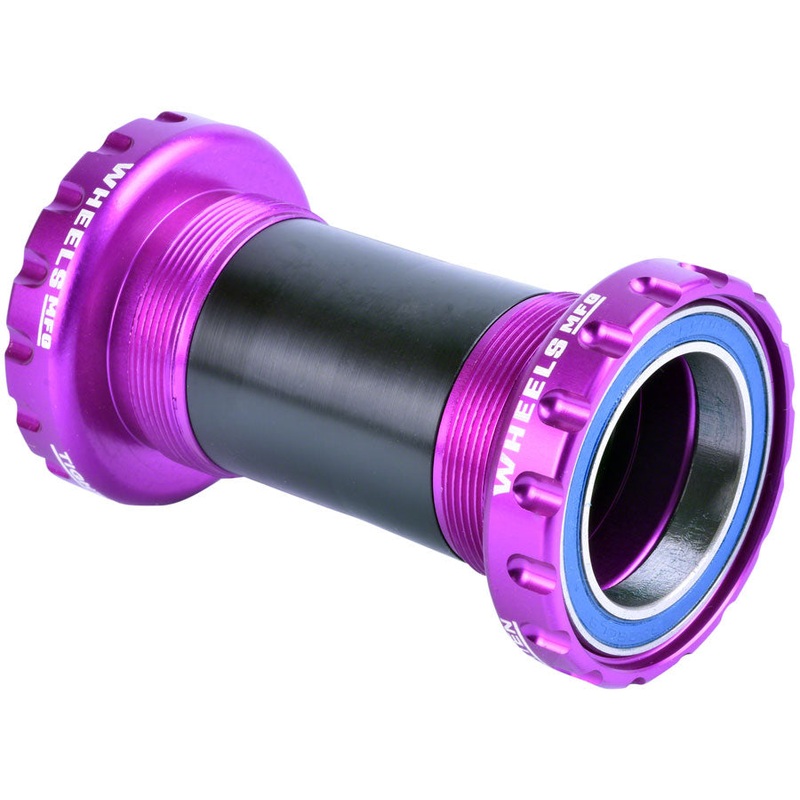 Wheels Manufacturing BSA Bottom Bracket – DUB Spindle, ABEC 3, Purple
