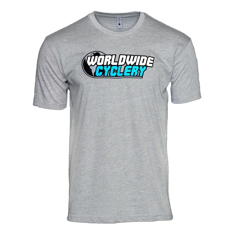 Worldwide Cyclery T-Shirt Heather Grey, XXL