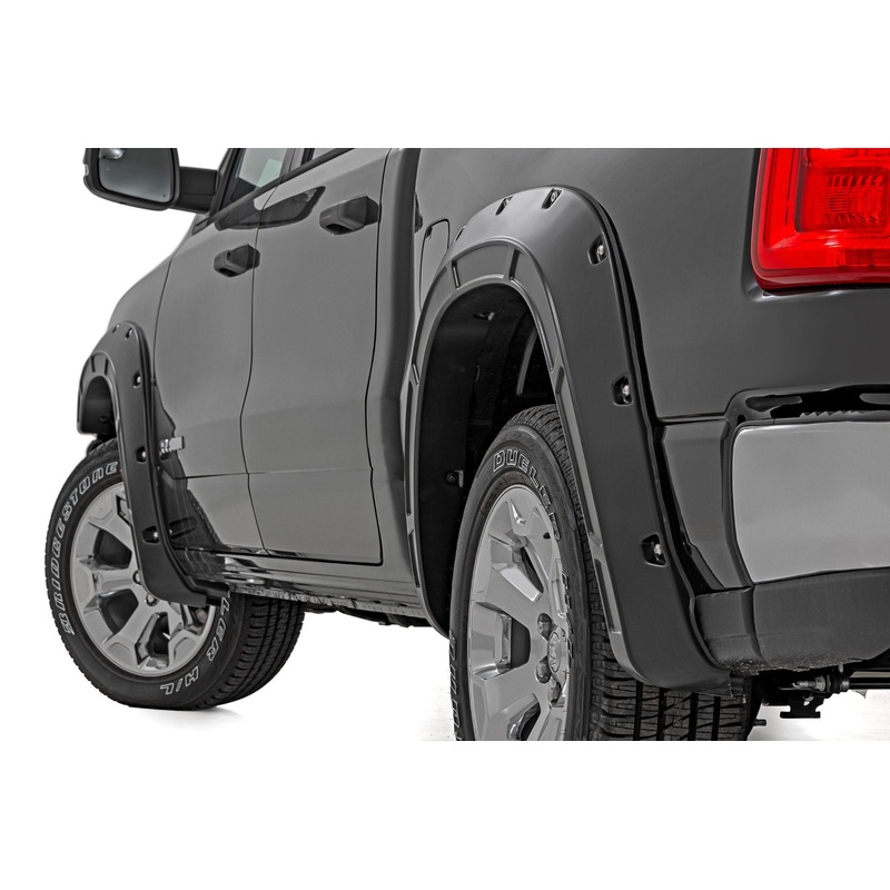 Rough Country | Fender Flares | Defender | PXJ Diamond Black | Ram 1500 2WD/4WD (2025) | A-D319205-PXJ