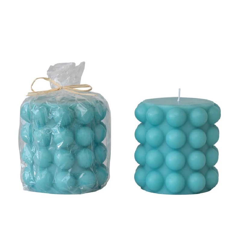 Round Hobnail Pillar Candle – FINAL SALE
