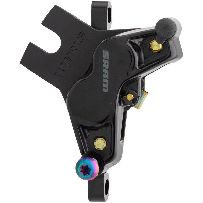 SRAM G2 Ultimate Disc Brake Caliper Assembly – Post Mount Gloss BLK Rainbow Hardware A2