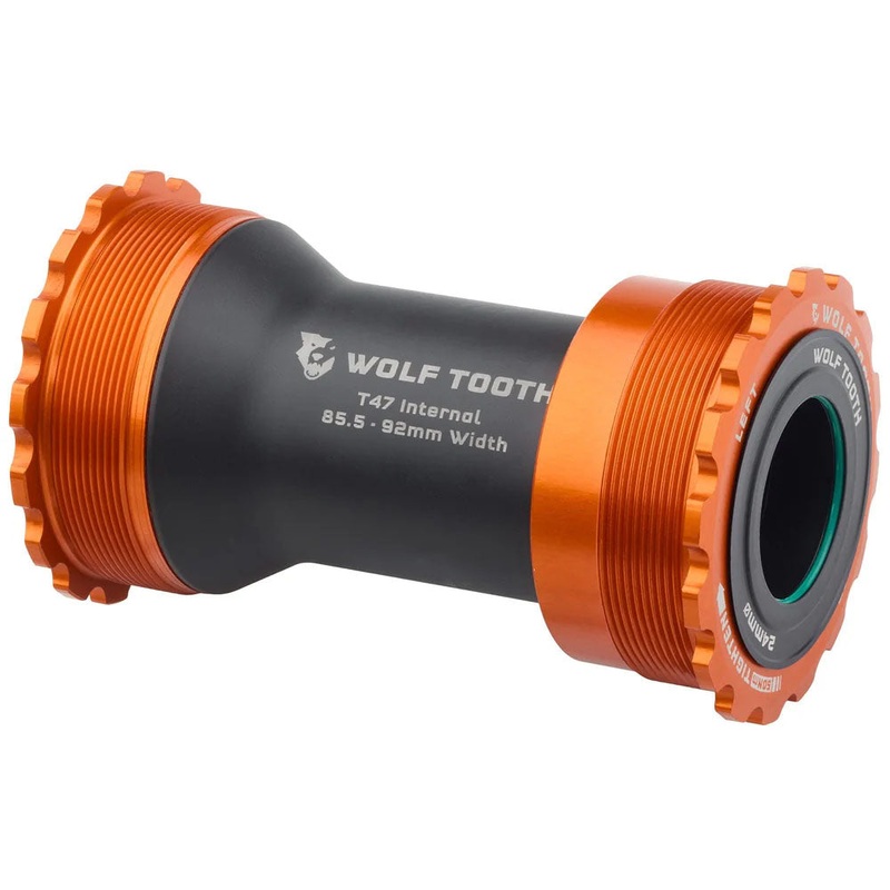 Wolf Tooth Bottom Bracket – T47 Inboard 85.5/92mm For 24mm Spindle Orange