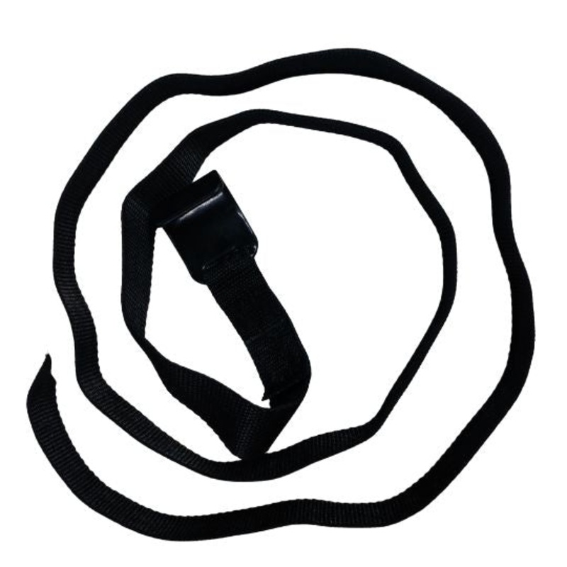 Long Bike Carrier Strap with 2 Wide Black Hooks Black