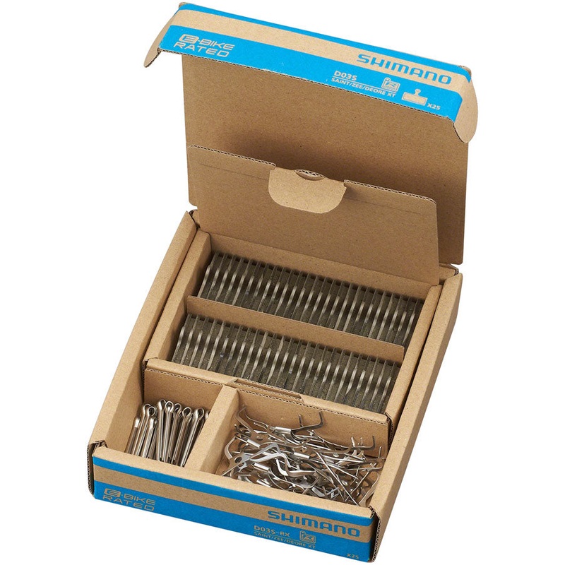 Shimano D03S-RX Disc Brake Pads Springs – Resin Compound Stainless Steel Backplate Box/25 pair