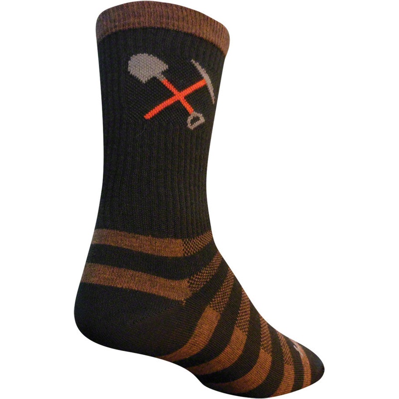 SockGuy Trail Maintenance Wool Socks – 6″ Black Small/Medium
