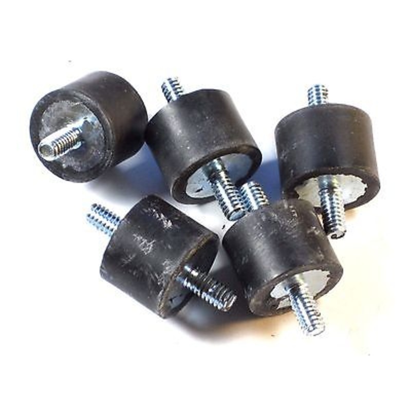 5 each Harley rubber mounting stud gas oil tank 1/4 x20 x 1/2″ threads 62563-65