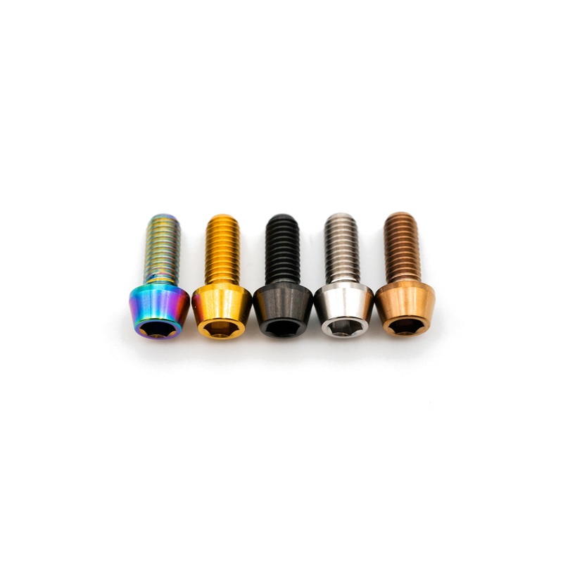YT Seat Collar Bolt – Titanium Rainbow Oil Slick