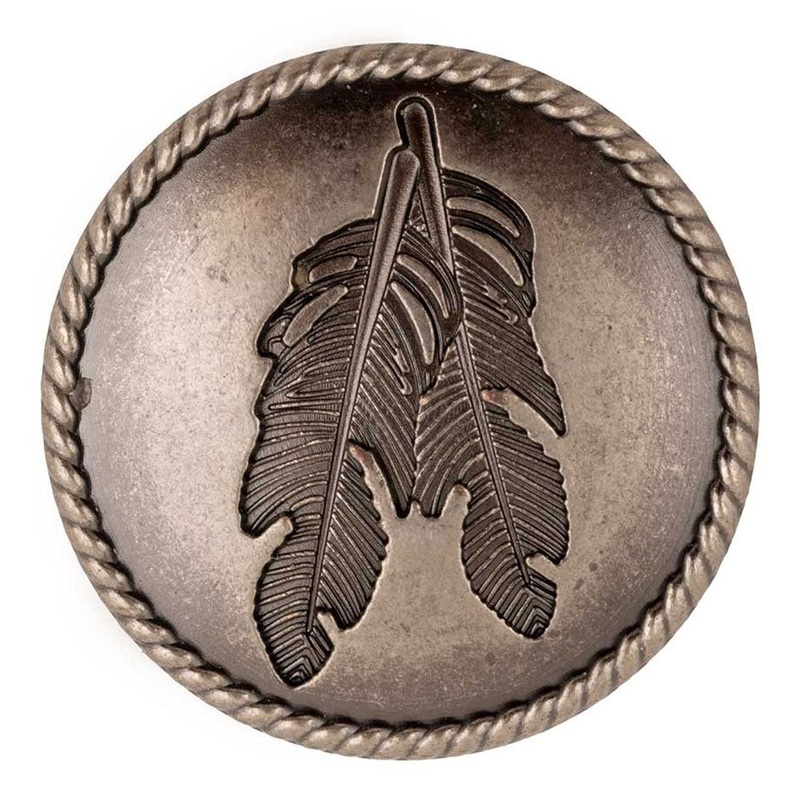 Roped Edge Feather Concho