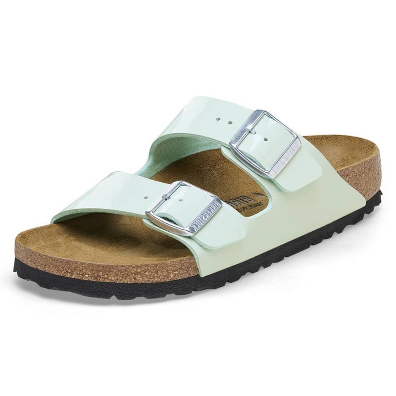 Birkenstock Arizona Birko-Flor – Patent Surf Green