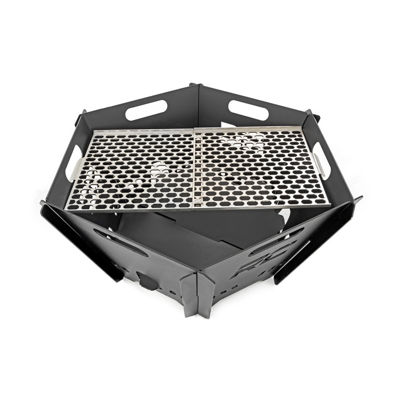 Rough Country | Overland Collapsible Fire Pit Stainless Steel Grill Grate | 117517