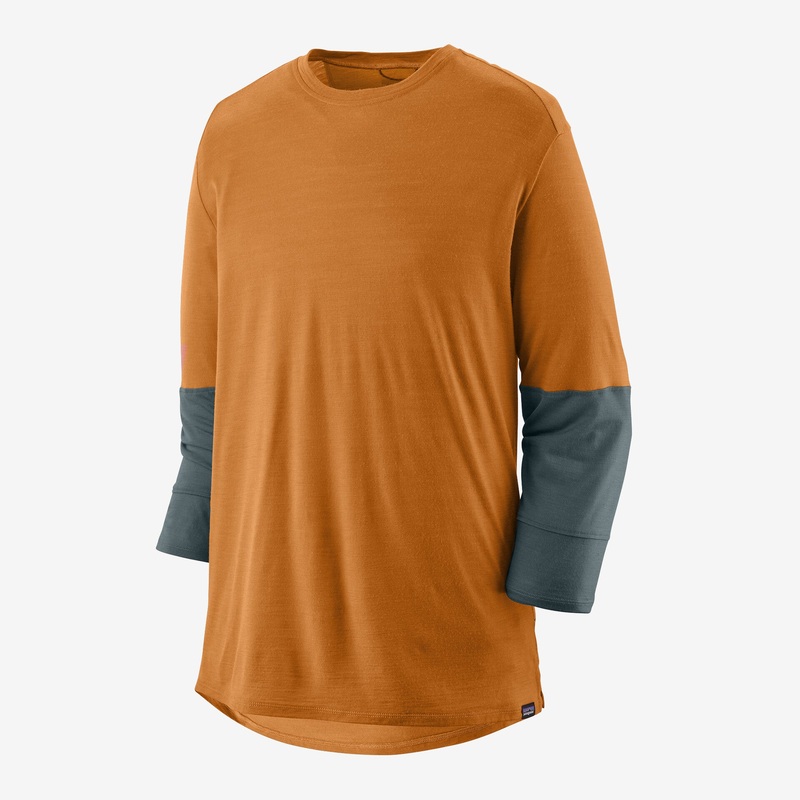 Patagonia Men’s Merino 3/4 Sleeved Bike Jersey, Sale Golden Caramel