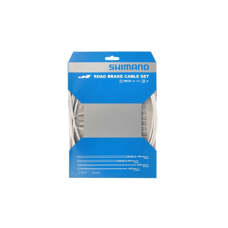 Shimano Road PTFE Brake Cable and Housing Set White