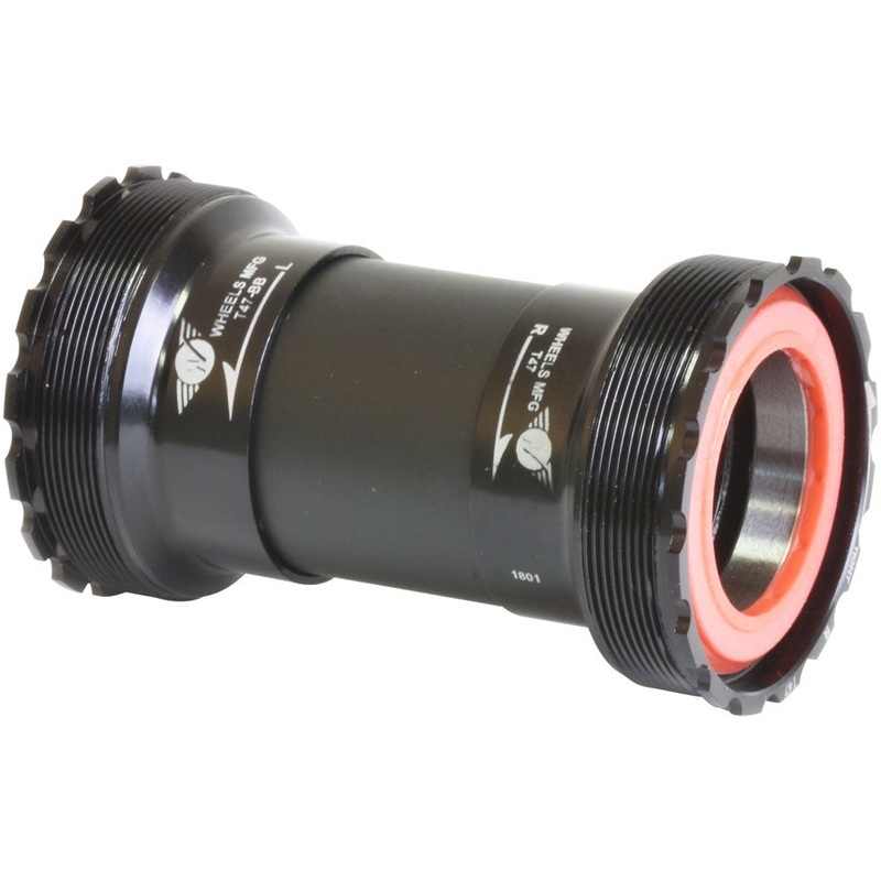 Wheels Manufacturing T47 Inboard Bottom Bracket – DUB Spindle, ABEC-3 Bearing, Black