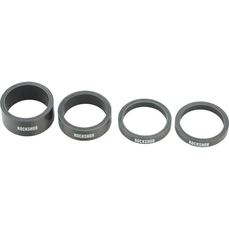RockShox UD Carbon Headset Spacer Set, Includes 5mm x 2, 10mm x 1, 15mm x 1