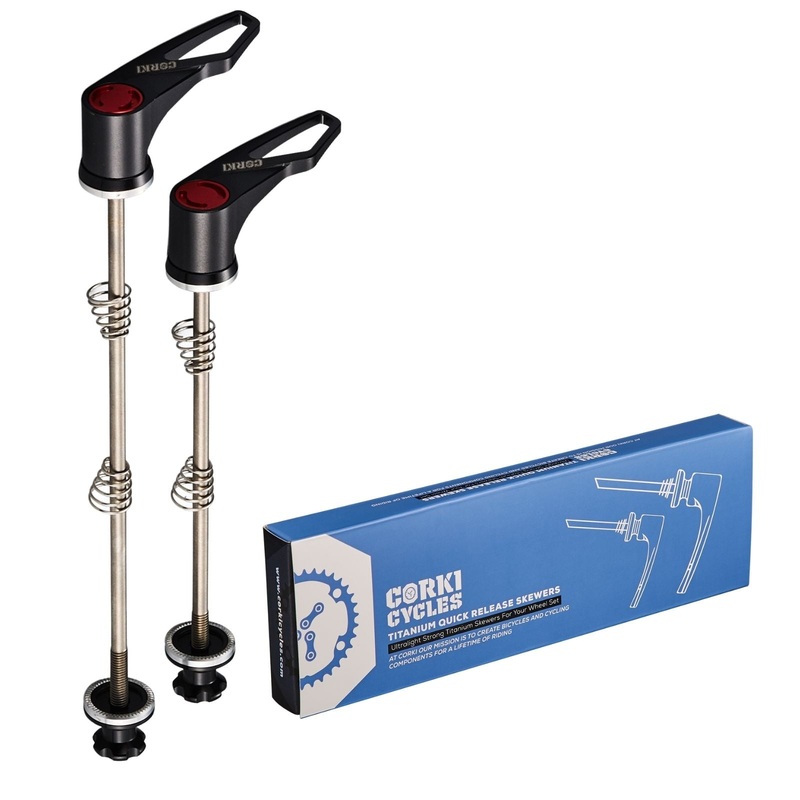 Titanium Quick Release Skewers – 2 Pack Black