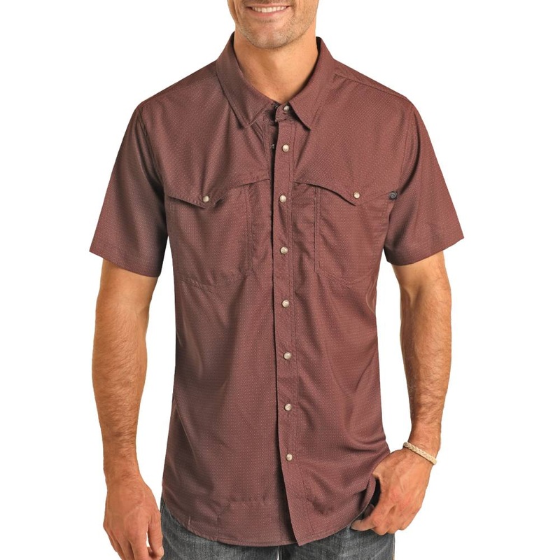 Rock & Roll Denim Men’s Micro Geo Tek Western Shirt