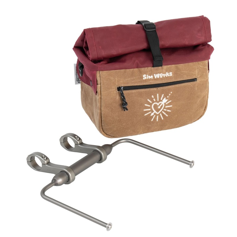 Randi Jo Fabrications x SimWorks Muscovy Bag with Nitto Bag Supporter (31.8mm) Burgundy / Tan