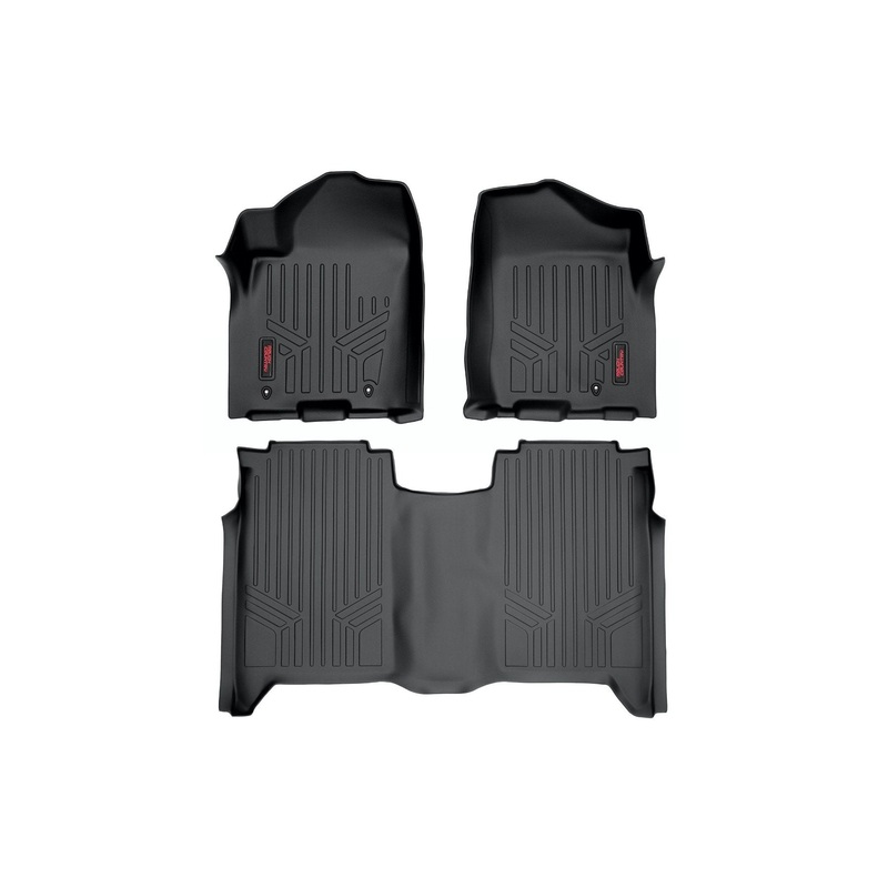 Rough Country | Floor Mats | FR & RR | Crew Cab | Nissan Titan 2WD/4WD (2004-2015) | M-81602