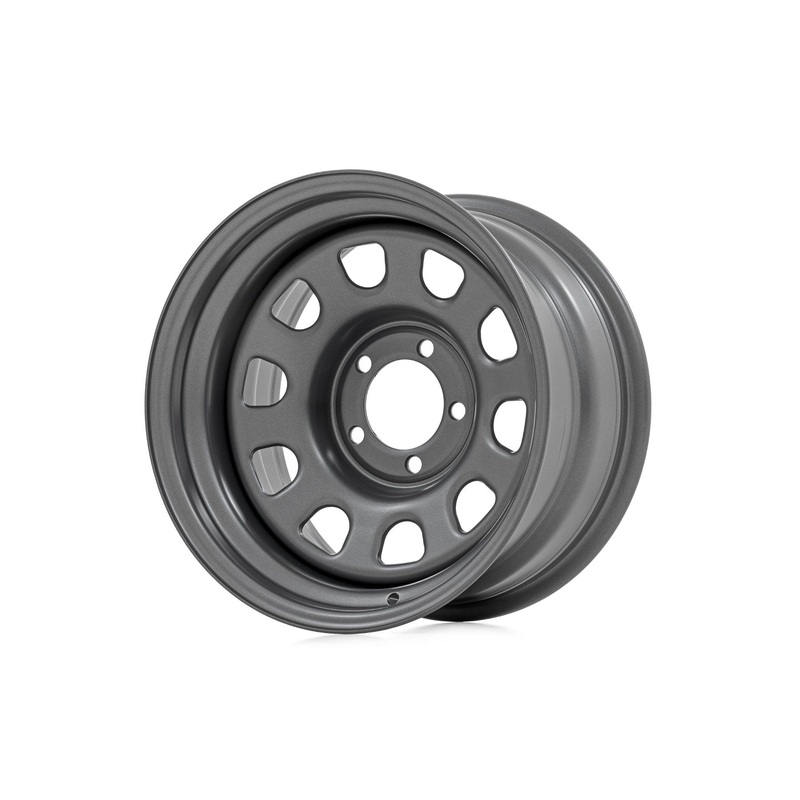 Rough Country | Steel Wheel | Gray | 15×10 | 5×4.5 | 3.30 Bore | -39 | RC51-5165G